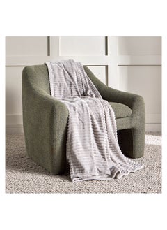 Buy Noura Portia Jacquard Flannel Blanket - 150x200 cm in Saudi Arabia