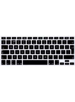 Buy UK Layout English Keyboard Cover Compatible with Apple MacBook Air, Pro, Retina, 13"/15"/17" Model A1466/A1369, Black in UAE