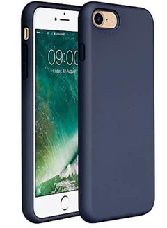 Buy Liquid Silicone Case for iPhone 6 Plus & iPhone 6s Plus – Slim Protective Shockproof Phone Cover (Deep Blue) in UAE