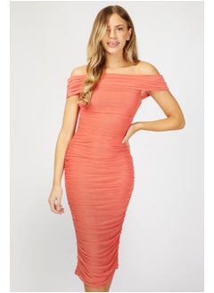 اشتري Hoxton Bardot Ruched Bodycon Midi Dress في مصر