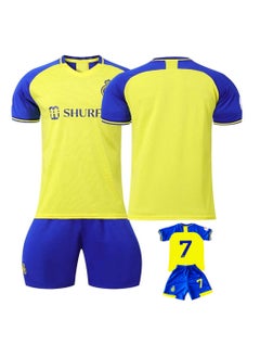 Buy Football Jersey, Football Jersey, Short-Sleeved Jersey Shorts Set, No. 7 Yellow Jersey Football Jersey for Adults and Children in UAE