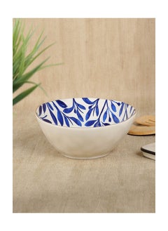 اشتري Elegance Leaf Soup Plate, White & Blue - 20 cms في الامارات