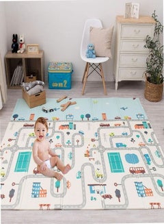 Buy Kids Play Mat Foldable Soft Waterproof Large Mats Double Side Soft Baby Play Crawl Floor Mat in UAE