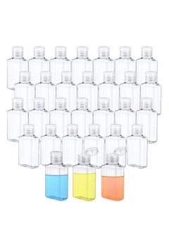 Buy Travel Plastic Bottles, Clear with Flip Cap Portable Empty Hand Sanitizer, Refillable Reusable Bottles Squeezable Toiletry, Cosmetic for Home Outside Use (30PCS, 60ML) in UAE