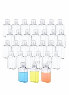 اشتري Travel Plastic Bottles, Clear with Flip Cap Portable Empty Hand Sanitizer, Refillable Reusable Bottles Squeezable Toiletry, Cosmetic for Home Outside Use (30PCS, 60ML) في الامارات