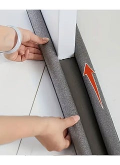 Buy Door Seam And Bottom Sealing Strip Windproof And Insect-proof Silent Door Seam Sealing Strip Door And Window Sound Insulation Sealing Strip Self-adhesive Cuttable Foam Sealing Strip Home Decor Grey in Saudi Arabia