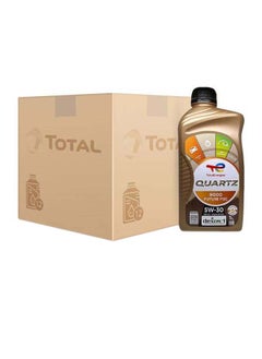 اشتري Total Quartz 5W30 9000 dexos1 engine oil, one liter, carton of 12 pieces في السعودية