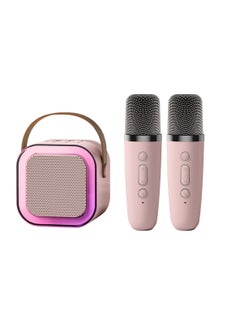 Buy Mini Karaoke Machine Portable Speaker Bluetooth Karaoke Speaker With Dual Wireless Mic For Kids And Adults Mini Wireless Speaker With Light For Indoor And Outdoor Party And Birthday Bluetooth Speaker in UAE