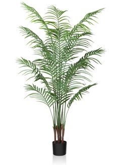 اشتري Artificial Areca Palm Plant Fake Tropical Palm Tree, Faux Dypsis Lutescens Plants in Pot for Indoor Outdoor House Home Office Garden Modern Decoration Housewarming Gift-Set في الامارات