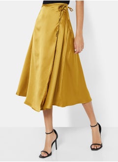 Buy Wrap Tie-Up Midi Skirt in UAE