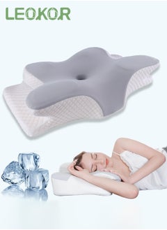 Buy Memory Foam Cervical Pillow Ergonomic Pillow Protect Your Neck and Spine, Suitable for All Sleeping Positions Cervical Contour Pillow, Orthopedic Pillow for Neck and Shoulder Pain in Saudi Arabia