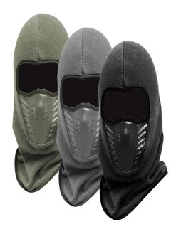 Buy Balaclava Ski Mask, 3Pcs Warm Soft Motorcycle Winter Full Face Cover Knit Ski Mask with Breathable Air Vents, Thermal Mask Winter Mask Ski Bicycle Sports, Balaclava Outdoor Sport Knitted Face Cover in Saudi Arabia