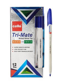 اشتري 12-Piece Cello Trimate Ball Pen Blue Ink في الامارات