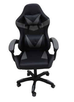 Buy Adjustable Gaming Chair with Armrest and Head Support Pillow, Office Chair with Adjustable Armrests, 360 Degree Rotatable Seat and Chair, 50X60X120cm in Saudi Arabia