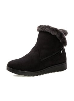 اشتري Women's New Warm Snow Boots Cotton Black في السعودية