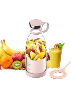 Buy Portable Mini Fast Blender 350ml Juicer Cup with Wireless Charging 4 Blades for Smoothie Milkshake Juice Baby Food in UAE