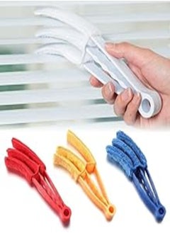 اشتري Cleaning brush Microfiber Removable Washable Cleaning Brush Clip Household Duster Window Leaves Blinds Cleaner Brushes Tool clean (Random Colour)) في مصر