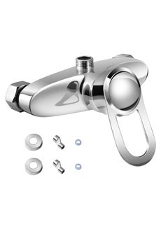 Buy Thermostatic Bath Shower Mixer Tap Wall Mounted Thermostatic Bath Shower Mixer Valve Anti Scald Solid Brass Bathtub Shower Faucet Manual Monobloc Single Lever for Exposed Installation G1/2 in UAE