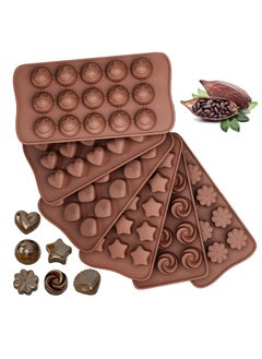 Buy 6 Pack Silicone Chocolate Moulds, Non-Stick Candy Moulds, BPA Free, Food Grade Silicone Molds for Jelly, Candy, Chocolate, Dessert in Saudi Arabia