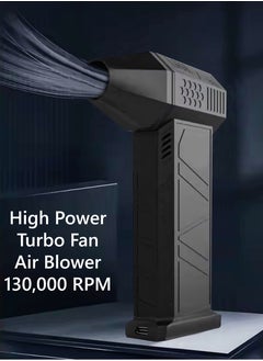 Buy Mini Turbo Jet Fan Blower Electric Portable Air Duster Cordless 130000RPM High Speed Super Power Rechargeable Powerful Gun Type-C Rechargeable for Car Computer Keyboard Lens Outdoors Home in UAE