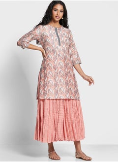 Buy Cotton Crinkled Long Skirt in Saudi Arabia