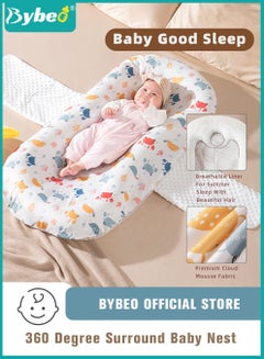 Buy Baby Nest Bed Infant Lounger for Newborn With Two-Sided Designs, Soft and Breathable Sleeping Bed for Boys & Girls in UAE