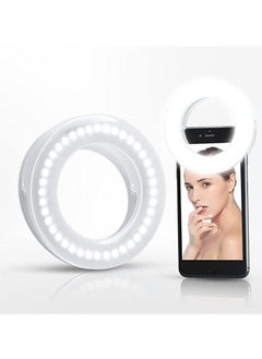 Buy Selfie Light Ring Lights LED Circle Light Cell Phone Laptop Camera Photography Video Lighting Clip On Rechargeable in UAE