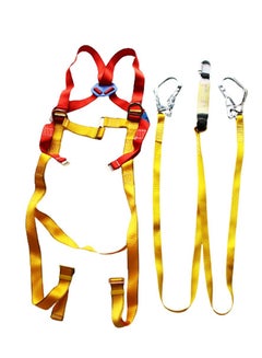 Buy Full body safety harness, shock absorber 2 belt and 2 big safety hook, 6 point adjustable in UAE