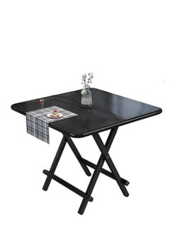 Buy Foldable Table, Portable Camping Table, Indoor Household Dining Table Folding Table, Outdoor Leisure and Convenient Picnic Table60 * 60 * 55cm(black,white) in Saudi Arabia