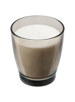 اشتري Scented candle in glass, Bonfire/grey, 50 hr في السعودية