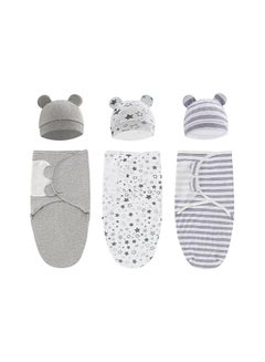 اشتري 3 Pack Swaddle Blankets for Baby Girls Boys, Adjustable Infant Newborn Swaddle Sack Baby Wraps Soft Cotton Swaddle Sack في الامارات