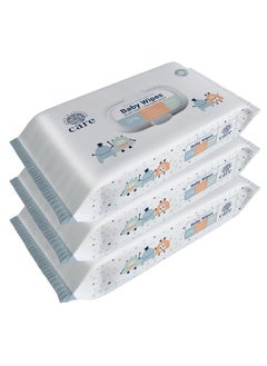 Buy Care Unscented  Baby Wipes .100 WipesX3 pces (99.00% Water+plant in UAE