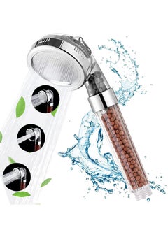 اشتري Handheld Shower Head with Built-in Filter, High Pressure & Water Saving with 3 Mode Settings في الامارات