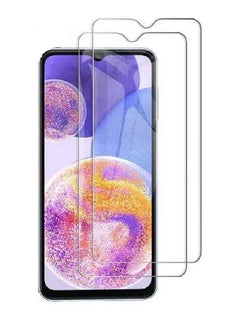 اشتري 2 Pieces Tempered Glass Screen Protector Clear Designed For Samsung Galaxy A23 Full Screen Coverage And Bubble Free في الامارات