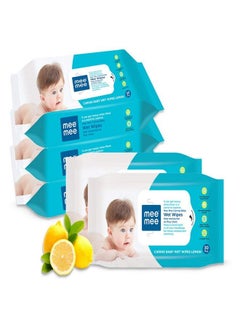 Buy Mee Mee Caring Baby Wet Wipes with Lemon Fragrance (30 Pieces, Pack of 5) in UAE