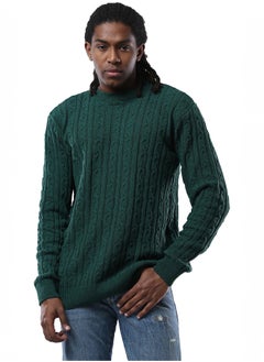 اشتري Dark Green Acrylic Pullover with Regular Fit في مصر