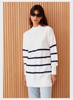 Buy Striped High Neck Sweater in UAE