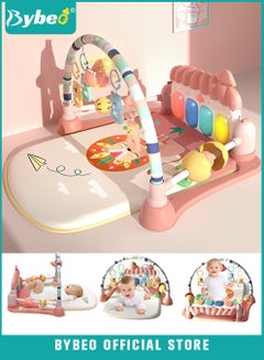 Buy Baby Play Gym Mat, Play Mats for Babies, Kick and Play Piano Gym Mats, Baby Gym Activity Play Mat with Toys and Cushion, Play Piano Activity Center with Music and Lights, for Infants Pre-learning in Saudi Arabia