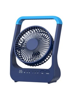 اشتري Rechargeable Battery Powered Fan, 20000MAh Personal Desk Fan, Portable USB Table Fan, Timer Off Quiet Desk Fan (Blue) في الامارات