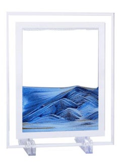 Buy 7" Desktop Moving Flowing Sand Art Picture Frame Hourglass Dynamic 3D Motion Deep Sea Sandscapes Landscapes Glass Painting For Home Office Decoration(Blue) in UAE