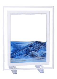 Buy 7" Desktop Moving Flowing Sand Art Picture Frame Hourglass Dynamic 3D Motion Deep Sea Sandscapes Landscapes Glass Painting For Home Office Decoration(Blue) in UAE