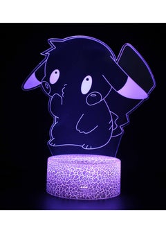 اشتري 3D Illusion Go Pokemon Night Light 16 Color Change Decor Lamp Desk Table Night Light Lamp for Kids Children 16 Color Changing with Remote Pikachu في الامارات