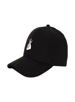 Buy Cute Embroidered Dad Hat Adjustable Cotton Baseball Cap for Women Men Black in Saudi Arabia