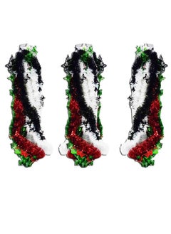 Buy Butterfly-Shaped Tinsel Decoration Set 4 Pieces, 1.5m x 6cm Each in UAE