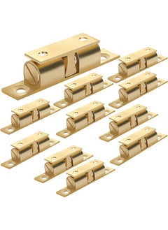 اشتري Closet Ball Pull Locks, Solid Brass Adjustable Double Ball Tension Roller Latches, Hardware Accessories for Cabinets, Cabinets, Closets, Drawers, Wardrobe Doors (10 Pcs) في السعودية