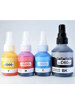 اشتري Ink BTD60 BT5000 for Brother Pack of 4 Black Cyan Magenta Yellow for DCP - T300 T510W T710W MFC - T810W T910DW HL - T4000DW DCP - T310W T510W T710W MFC - T810W T910DW T4500DW DCP-T300 في الامارات