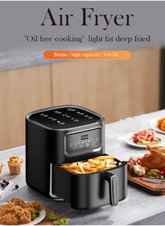 اشتري AirFryer 10 Qt Large Size With Clear Window, 6 Presets, One-touch Panel, 360° Turbo Airflow Tech, Nonstick Air Fryers Basket,dishwasher-safe, Elegant Black Design في الامارات