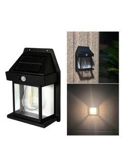 Buy Retro Solar Wall Lamp Fence Lamp Motion Sensor Tungsten Filament Courtyard Lamp in Saudi Arabia