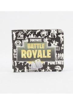 Buy Fortnite Black White Printed Dual Fold Wallet ,Best Gift Choice in Saudi Arabia