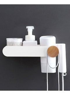 Buy Hair Dryer Holder Bathroom Multi-functional Storage Toothbrush Cosmetics in UAE